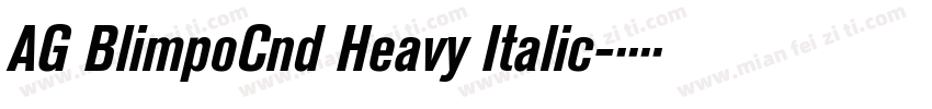 AG BlimpoCnd Heavy Italic字体转换